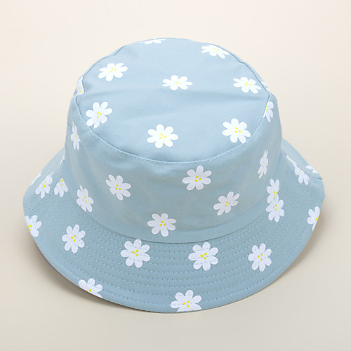 

Women's Bucket Hat Street Casual Athleisure Floral / Botanical Graphic Black White Hat / Cotton / UV Protection / Blue / Spring / Summer