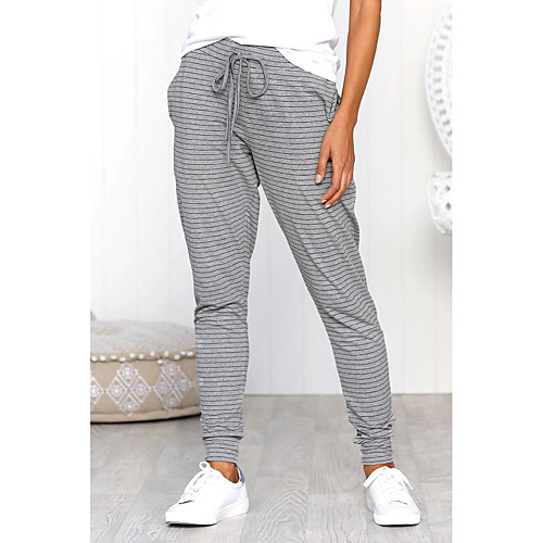 

Women's Stylish Chino Comfort Casual Daily Pants Pants Plain Full Length Pocket Grey