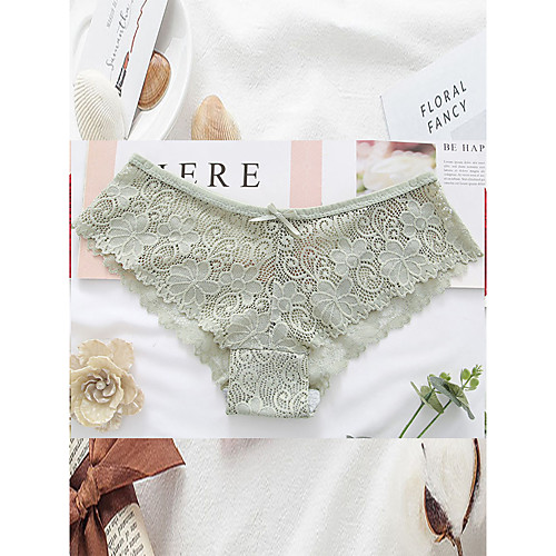 

Women's Normal Lace / Hole G-strings & Thongs Panties Micro-elastic Low Waist 1 PC Blushing Pink One-Size