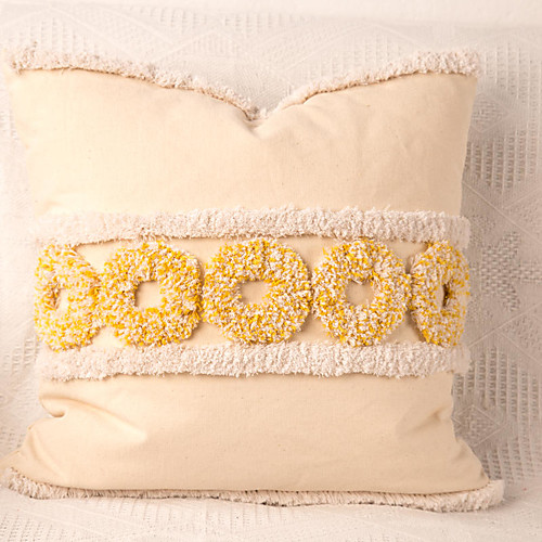 

Pillow Cotton Tufted Embroidered Premium Texture Home Office Pillow Case Cover Living Room Bedroom Sofa Cushion Cover Modern Sample Room Cushion Cover
