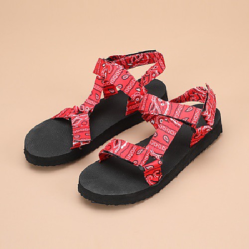 

Women's Sandals Flat Heel Round Toe Flat Sandals Casual Daily Walking Shoes Faux Leather Solid Colored White Black Blue