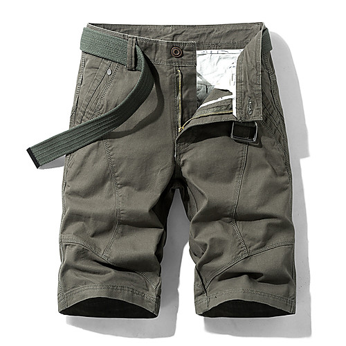 

Men's Chino Cargo Shorts Casual Daily Shorts Tactical Cargo Pants Plain Short Pocket Yellow Army Green Black Light gray Dark Gray