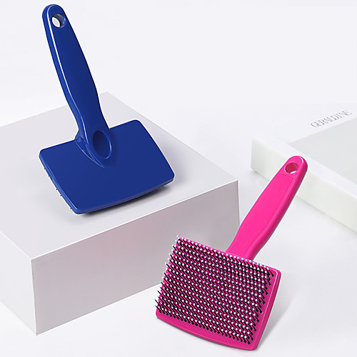

Dog Cat Grooming Cleaning Pet Grooming Brush Plastic Stainless steel Dog Clean Supply Pet Hair Remover Removing Matted Tangled Easy to Clean Self Cleaning Pet Grooming Supplies Blue Pink Green