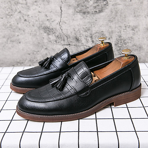 

Men's Loafers & Slip-Ons Penny Loafers Business Daily Walking Shoes PU Breathable Non-slipping Wear Proof Black Brown Spring