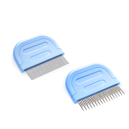 

Dog Cat Brushes Grooming Cleaning Pet Grooming Glove Brush Stainless steel Brush Dog Clean Supply Pet Hair Remover Easy to Use Removing Matted Tangled Self Cleaning Pet Grooming Supplies Blue Dark