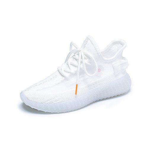 

Women's Trainers Athletic Shoes Flyknit Shoes Flat Heel Round Toe Classic Daily Tissage Volant Solid Colored Summer White Black Pink