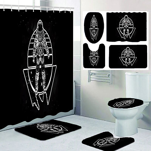 

Bathroom Shower Curtains & Hooks Casual Polyester Waterproof