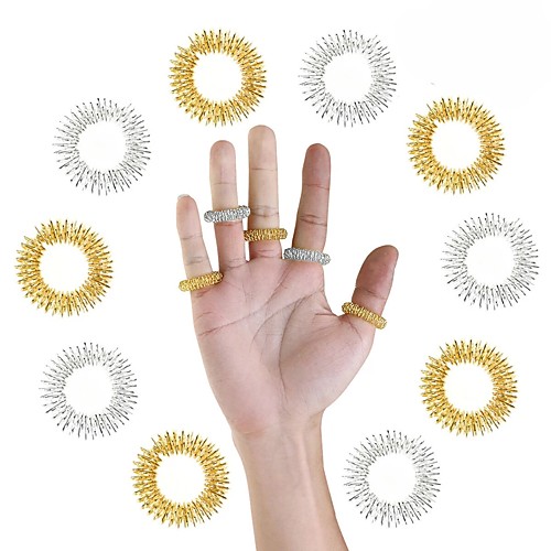 

10Pcs Finger Massage Ring Acupuncture Health Care Body Acupressure Massager Health Care Body Massager Relax Hand Massage Finger