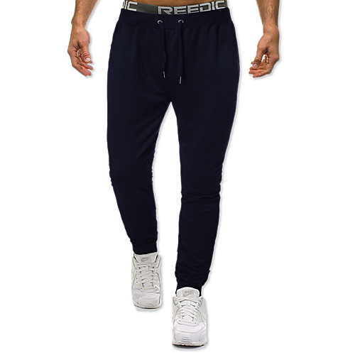 

Men's Casual / Sporty Sweatpants Outdoor Sports Daily Sports Pants Pants Solid Colored Full Length Drawstring Pocket Black Dark Gray Navy Blue