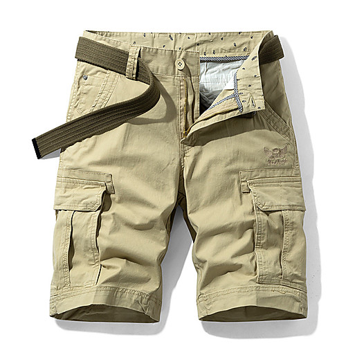 

Men's Shorts Shorts Pants Solid Color Army Green Khaki Dark Blue