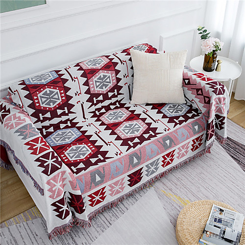 

Sofa Cover Sofa Blanket Multi Color / Geometric Printed Cotton Slipcovers