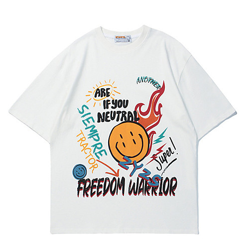 

Men's Unisex T shirt Hot Stamping Graphic Prints Letter Plus Size Print Short Sleeve Casual Tops 100% Cotton Basic Casual Fashion White