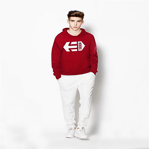 

Men's Hoodie Graphic Solid Colored Text Hooded Casual Hoodies Sweatshirts Slim Blushing Pink White Black / Letter