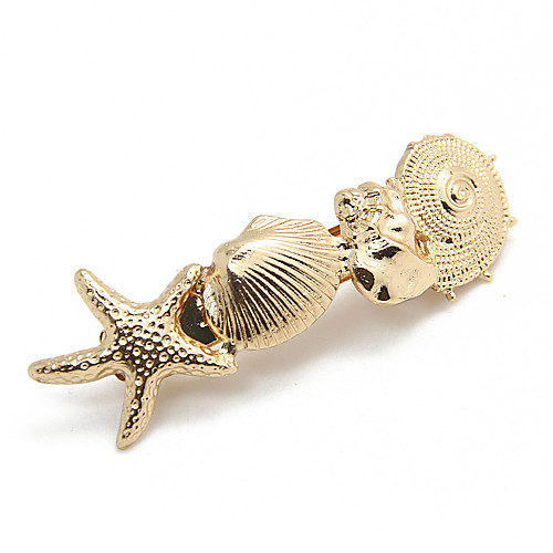 

japanese small fresh golden silver shell starfish hairpin hairpin hair accessories wholesale source direct supply cf143