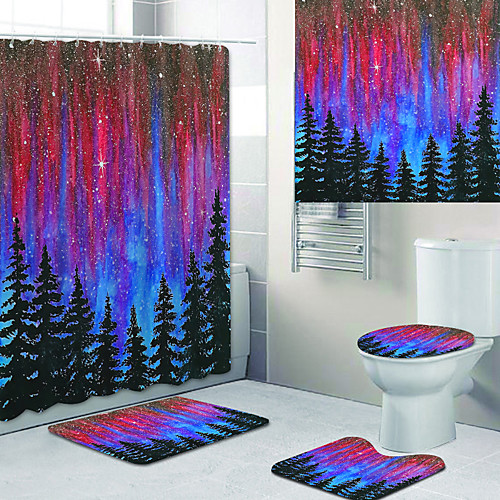 

Bathroom Shower Curtains & Hooks Rainbow Neoclassical Polyester Waterproof