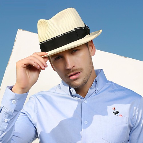 

Solid Color Pastoral Straw Hats with Bowknot / Solid 1 Piece Casual / Holiday Headpiece