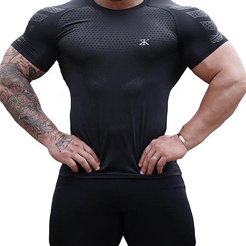 

Men's T shirt Shirt Other Prints Striped Print Short Sleeve Sports Slim Tops Round Neck Black / Gray Black / Navy White / Summer