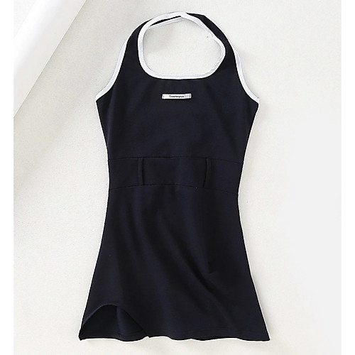 

Women's Strap Dress Short Mini Dress Dark Blue Sleeveless Solid Color Summer Halter Neck Sexy 2021 S M L / Cotton / Cotton