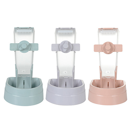 

Dog Cat Bowls & Water Bottles / Feeders / Automatic Drinking Bowl 2000 L ABSPC Adjustable / Retractable Durable Splittable Solid Colored Blue Pink Gray Bowls & Feeding