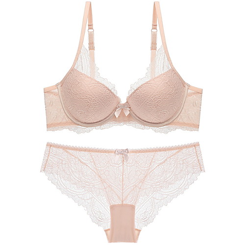 

Women's Bra & Panty Set Lace Bras 3/4 Cup Lace Sexy Army Green