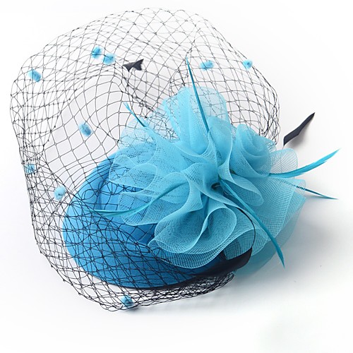 

1920s Retro Tulle / Net Fascinators with Feather 1 Piece Special Occasion / Party / Evening Headpiece