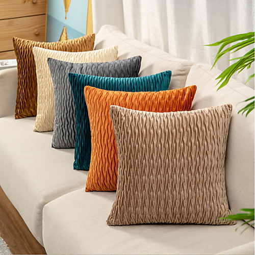 

Double Side 1 Pc Solid Colored Cushion Cover Print 45x45cm Faux Linen for Sofa Bedroom Outdoor Cushion for Sofa Couch Bed Chair