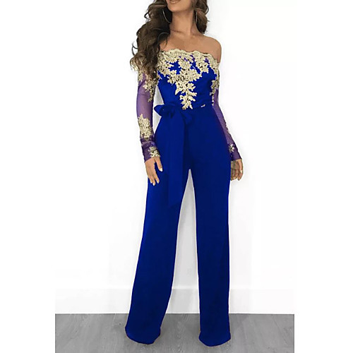 

Women's Black Blue Red Jumpsuit Floral