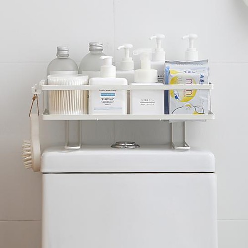 

Double-layer Toilet Racks for Toilets Punch-free Suction Cups Drawer Type Wall Suction Toilet Racks