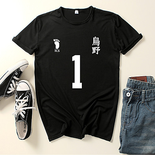 

Inspired by Haikyuu Cosplay Cosplay Costume T-shirt Polyester / Cotton Blend Graphic Prints Printing Harajuku Graphic T-shirt For Women's / Men's