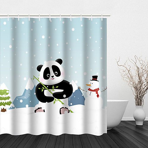 

Bathroom Shower Curtains & Hooks Casual Polyester Waterproof 72 Inch