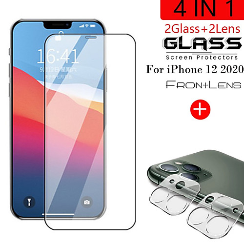 

4-in-1 3D Lens Tempered Glass For iPhnoe 12 12 Max Screen Protector Glass On iPhone 12 Pro Max 11 Pro Max 11 Pro Protective Glass