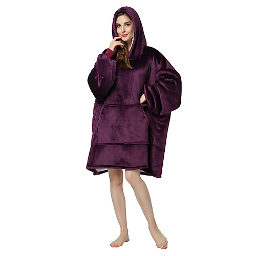 

Adults' Kigurumi Pajamas Anime Onesie Pajamas Flannel Fabric Dark Purple Cosplay For Men and Women Animal Sleepwear Cartoon Festival / Holiday Costumes
