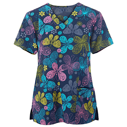 

Women's Plus Size Tops T shirt Print Short Sleeve V Neck Blushing Pink Black Red Big Size L XL XXL XXXL 4XL