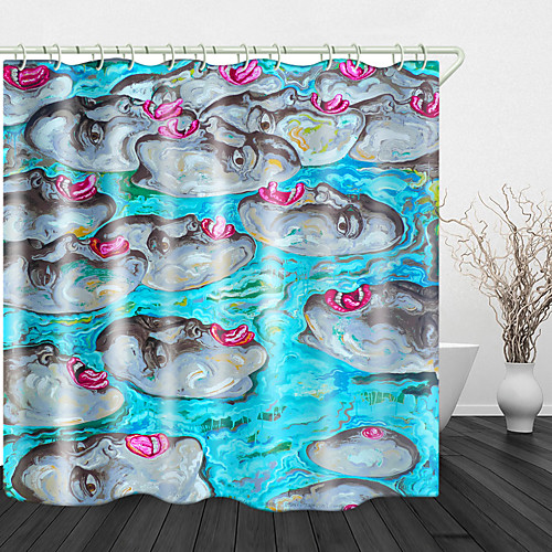 

Scary Face Print Waterproof Fabric Shower Curtain for Bathroom Home Decor Covered Bathtub Curtains Liner Includes with Hooks 72 Inch