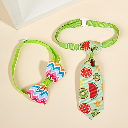 

Dog Cat Necklace Tie / Bow Tie Bowknot Watermelon Elegant Hawaiian Sweet Dailywear Casual / Daily Dog Clothes Puppy Clothes Dog Outfits Breathable Green Costume for Girl and Boy Dog Cotton M