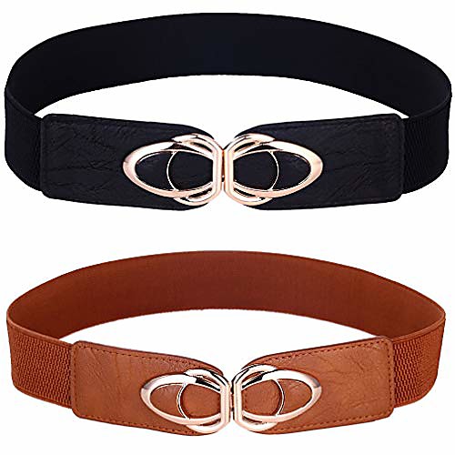 

Women's Wide Belt Daily Date Dress Black Brown Belt Solid Color / Khaki / Winter / Spring / Summer