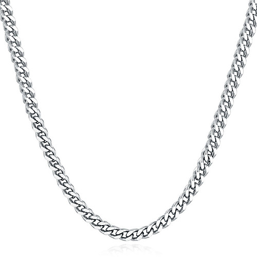 

cuban link necklace miabella solid 5mm diamond cut cuban link curb chain necklace for women men, 16, 18, 20, 22, 24, 26, 30 inch