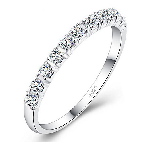 

Band Ring Classic Silver Silver-Plated Elegant Classic 1pc 4 5 6 7 8