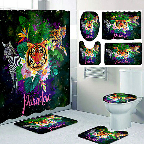 

Bathroom Shower Curtains & Hooks Casual Polyester Waterproof