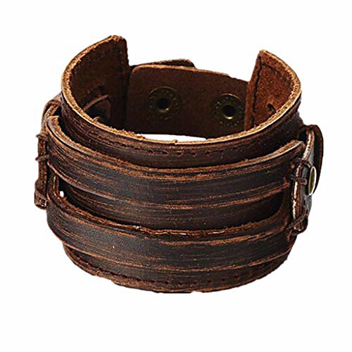

Brown Leather Men's Cuff Bracelet