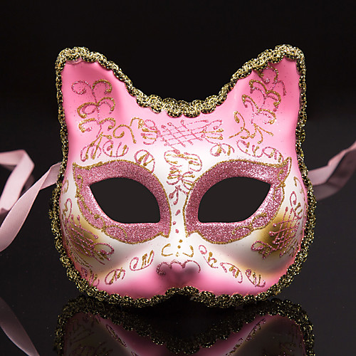 

Cat Mask Venetian Mask Kid's Boys' Cosplay Party Masquerade Halloween Carnival Easter Festival / Holiday Plastics White / Black / Purple Easy Carnival Costumes Printing