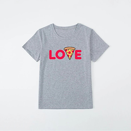 

Men's Unisex T shirt Hot Stamping Letter Plus Size Print Short Sleeve Casual Tops 100% Cotton Basic Casual Fashion Gray