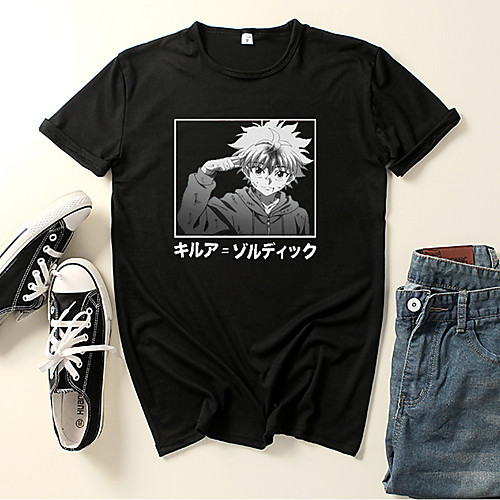 

Inspired by Hunter X Hunter Killua Zoldyck Cosplay Costume T-shirt Polyester / Cotton Blend Graphic Prints Printing Harajuku Graphic T-shirt For Women's / Men's