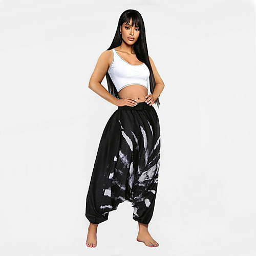 

Women's Yoga Boho Comfort Sports Dailywear Gym Yoga Pants Bloomers Pants Pattern Full Length Baggy Print Black Green Gray