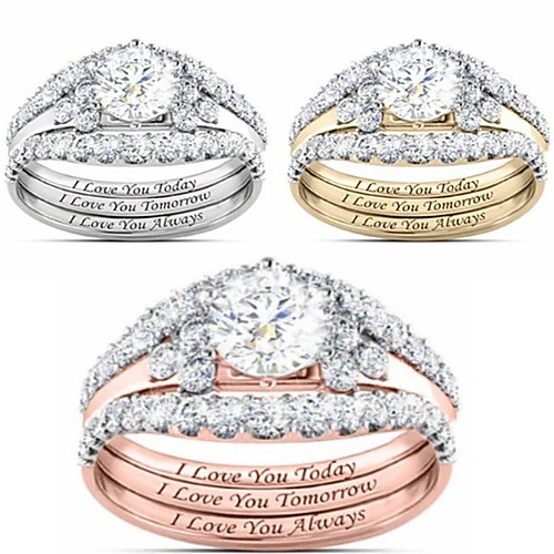 

Band Ring Retro Rose Gold Silver Gold Alloy Stylish Elegant Classic 6 7 8 9 10
