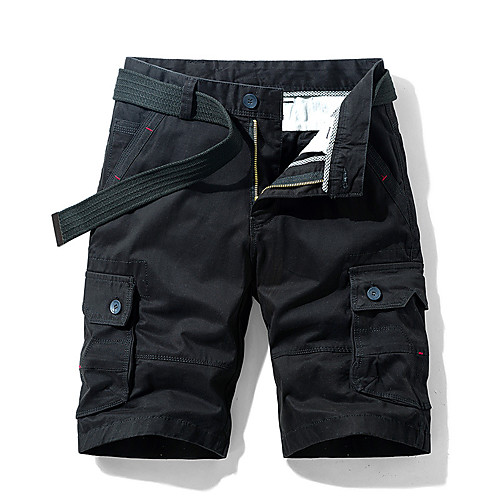 

Men's Shorts Shorts Pants Solid Color Black Army Green Khaki Dark Blue