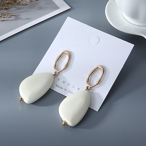 

Women's Earrings Vintage Style Fashion Stylish Vintage European Wooden Earrings Jewelry White / Coffee For Party Evening Street Prom Date Festival