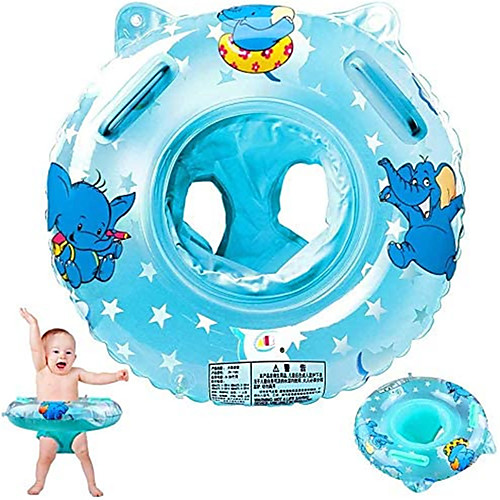 

Baby Swimming Float, Inflatable Swimming Ring with Float Seat for 6 Months-6 Years Children (Blue/Pink)