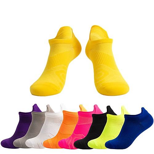 

Men's Women's Hiking Socks 1 Pair Outdoor Quick Dry Soft Stretchy Sweat wicking Socks Solid Color Nylon Chinlon White Black Purple for Hunting Fishing Climbing