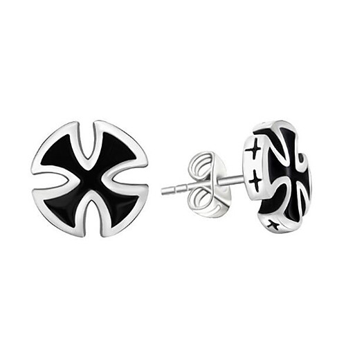 

Stud Earrings Earrings Hanging Cross Earrings Geometrical Cross Vintage Punk Rock Silver Plated Earrings Jewelry Black For Christmas Halloween Street Gift Date 1 Pair